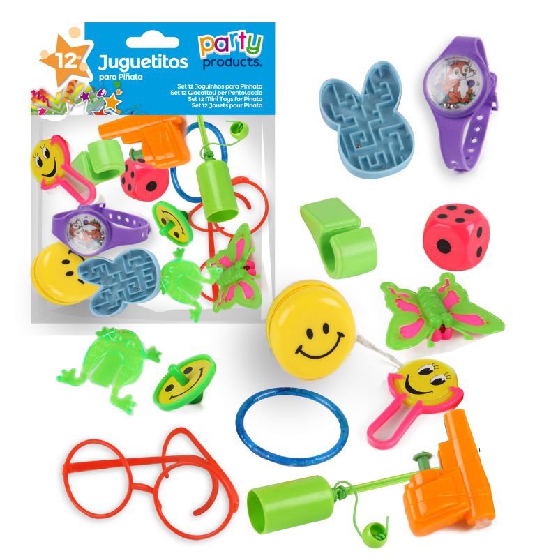 Set de 36 juguetes variados para piñata