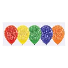 Globos flores y mariposas colores 10 und