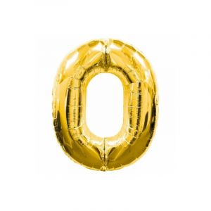 Globo oro numero 0