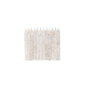 Velas blancas glitter