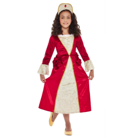 Disfraz princesa tudor rojo 