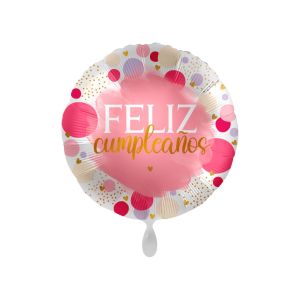 Globo rosa cumple feliz