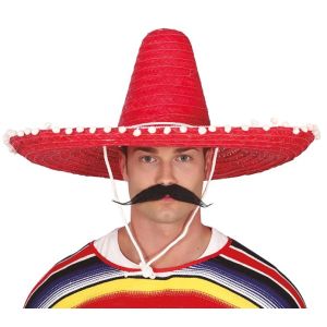 Sombrero mexicano rojo