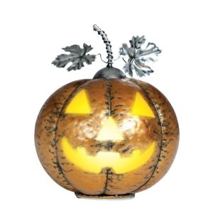 Calabaza metalica con luz 