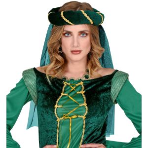 Tocado medieval verde