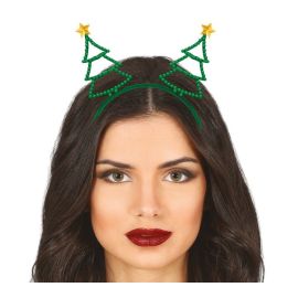 Diadema arbol navidad metal