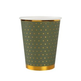 Vasos lunares verde oliva