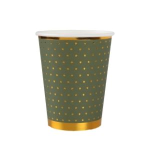 Vasos lunares verde oliva