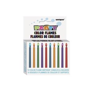 Velas llama de colores 10 und