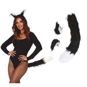 Set gato blanco negro