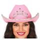 Sombrero cowboy fieltro rosa