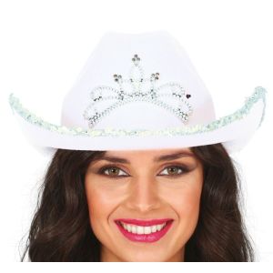 Sombrero cowboy blanco fieltro