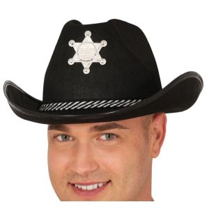 Sombrero sheriff negro fieltro